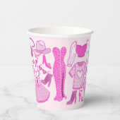 Grillecore, rosa und rosa Modedesign Pappbecher (Rechts)