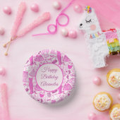 Grillecore, rosa und rosa Modedesign Pappteller (Party)