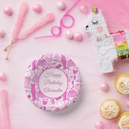 Grillecore, rosa und rosa Modedesign Pappteller (Party)