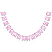 Grillecore, rosa und rosa Modedesign Wimpelkette (Alle)