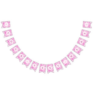 Grillecore, rosa und rosa Modedesign Wimpelkette