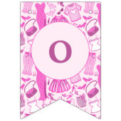 Grillecore, rosa und rosa Modedesign Wimpelkette (Dritte Fahne)