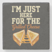 Grilled Cheese Day Steinuntersetzer (Vorderseite)