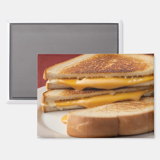 Grilled Cheese Sandwich Magnet (Vorderseite/Rückseite)