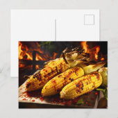 Grilled Corn on the Cob BBQ Postkarte (Vorne/Hinten)