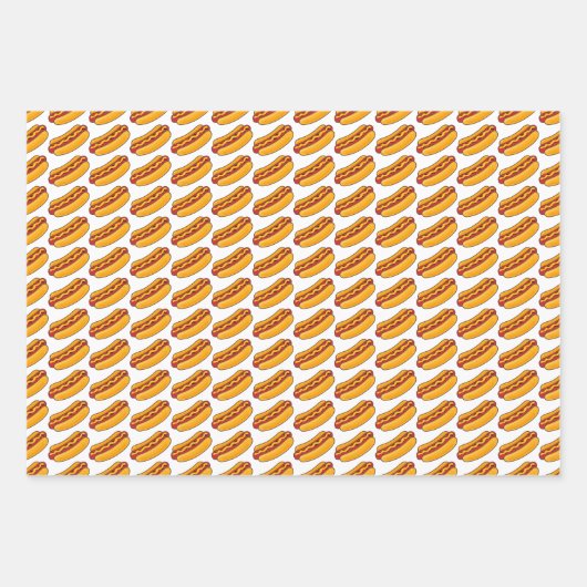 Grilled Hot Dog Pattern Geschenkpapier Set (Vorderseite 2)