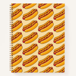 Grilled Hot Dog Pattern Notizblock