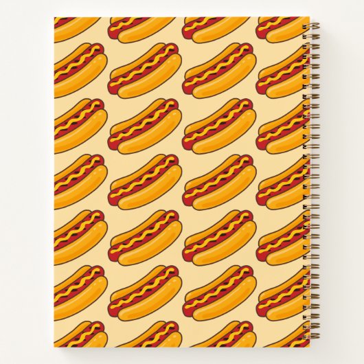 Grilled Hot Dog Pattern Notizblock (Rückseite)