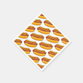 Grilled Hot Dog Pattern Serviette (Ecke)