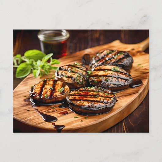 Grilled Portobello Mushroom Postkarte (Vorderseite)