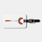 Grilled Sausage on BBQ Fork Gepäckanhänger (Vorderseite horizontal)