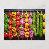 Grilled Vegetable. Array of beautifully charred ve Postkarte (Vorderseite)
