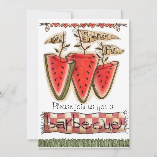 Grilleinladungen Einladung (Vorderseite)