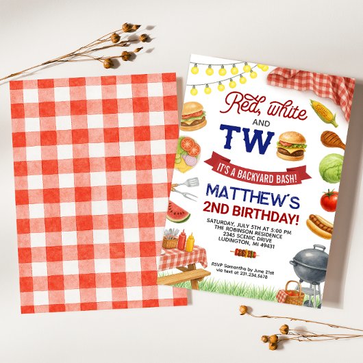 GRILLEN 2. Geburtstag Einladung Sommergrill Geburt