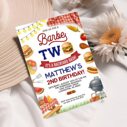 GRILLEN 2. Geburtstag Einladung Sommergrill Geburt