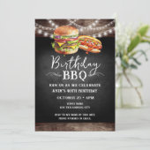 Grillen 40. Geburtstag Einladung (Stehend Vorderseite)