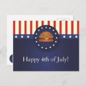 GRILLEN 4. Juli Party Postkarte (Vorne/Hinten)