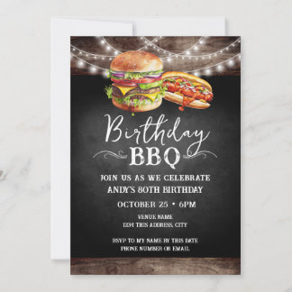 Grillen 80. Geburtstag Einladung