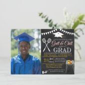 GRILLEN Abschluss Einladung (Stehend Vorderseite)