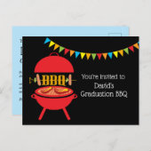 Grillen Abschluss GRILLEN, Grill, Grillen Grill, Einladungspostkarte (Vorne/Hinten)