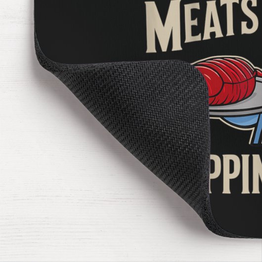 Grillen Altes Row Rauchen Fleisch und Kappin Wange Mousepad (Ecke)