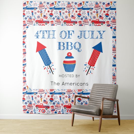 Grillen American Tapestry Backdrop 4. Juli Wandteppich (Beispiel)