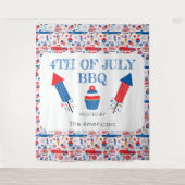 Grillen American Tapestry Backdrop 4. Juli Wandteppich (Vorderseite)