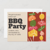 GRILLEN ANKÜNDIGUNGSPOSTKARTE (Vorne/Hinten)