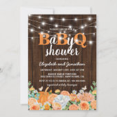 GRILLEN Baby Couples Dusche | Fall BaByQ Barbecue Einladung (Vorderseite)