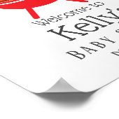 Grillen Baby Dusche Grillen Party, Grill, Grillen Poster (Ecke)