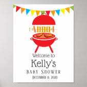 Grillen Baby Dusche Grillen Party, Grill, Grillen  Poster (Vorne)