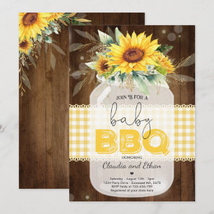 GRILLEN Baby Dusche Sonnenblume Baby Q Paare Dusch Einladung
