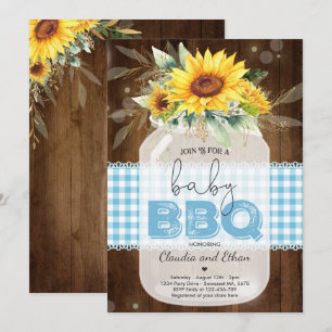 GRILLEN Baby Dusche Sonnenblume Baby Q Paare Dusch Einladung