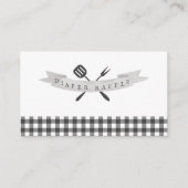 GRILLEN Baby Duwer Windelwanne Vintag Grau Kariert Begleitkarte (Vorderseite)