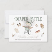 Grillen Baby-Q Baby Diaper Raffle Einladung (Vorderseite)