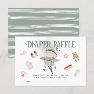 Grillen Baby-Q Baby Diaper Raffle Einladung