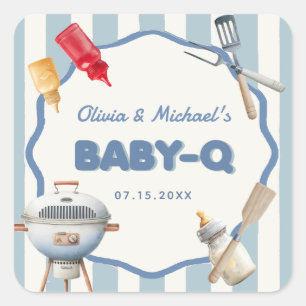 Grillen Baby Q Babyaufkleber Quadratischer Aufkleber