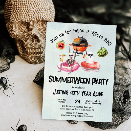 Grillen Baby-Q Babydusche Einladung