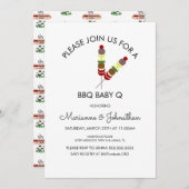 Grillen Baby Q Kabobs Einladung (Vorne/Hinten)