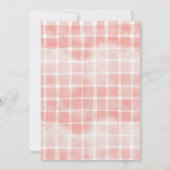 GRILLEN Baby Shower BabyQ Grill Watercolor Red Gin Einladung (Rückseite)