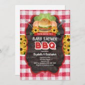 GRILLEN Baby Shower Barbecue Einladung (Vorne/Hinten)