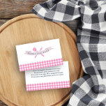 GRILLEN Baby Shower Books for Baby Vintag Pink Kar Begleitkarte<br><div class="desc">GRILLEN Baby Shower buchen Gehäuse-Karte anfordern, in rosa marineblau und weiß. Die Designelemente sind perfekt für eine Grillen Babydusche, eine Babydusche im Garten, ein Picknick im Freien usw... und Sie können die Bücher für Babygedicht bearbeiten, wenn Sie möchten. Dieses charmante rustikale Design hat eine Vintage Typografie und traditionellen Gingham kariert...</div>