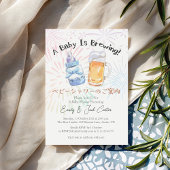 GRILLEN Baby Shower Brewing Beer Milch Flasche Rus Einladung