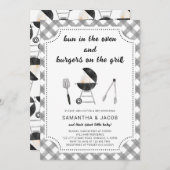 GRILLEN Baby Shower Einladung (Vorne/Hinten)