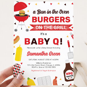 GRILLEN Baby Shower Einladung