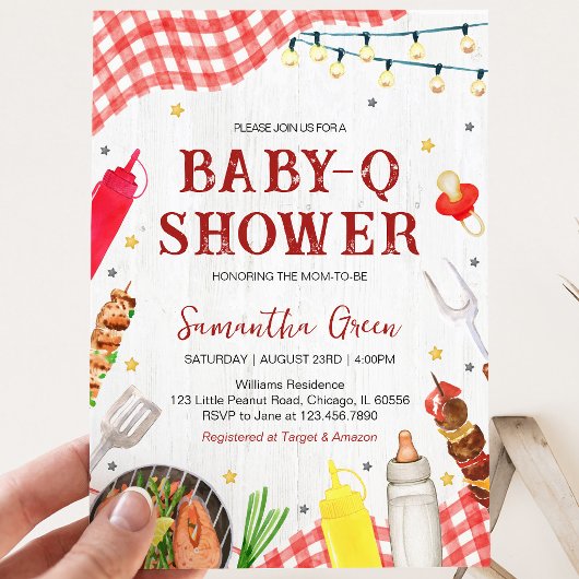 GRILLEN Baby Shower Einladung