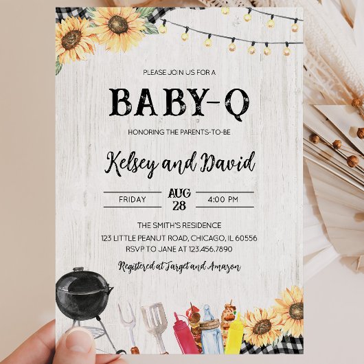 GRILLEN Baby Shower Einladung