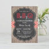 GRILLEN Baby Shower Einladung Baby Q Backyard Bash (Stehend Vorderseite)