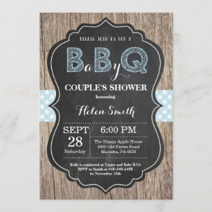 GRILLEN Baby Shower Einladung Baby Q Backyard Boy