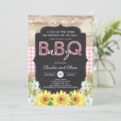 GRILLEN Baby Shower Einladung Baby Q Paare Dusche (Stehend Vorderseite)